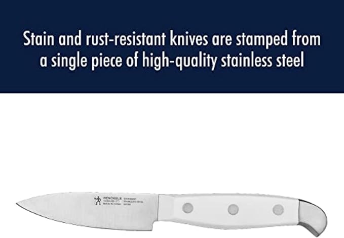 HENCKELS Statement Razor-Sharp 15-Piece White Handle Knife Set - Image 6