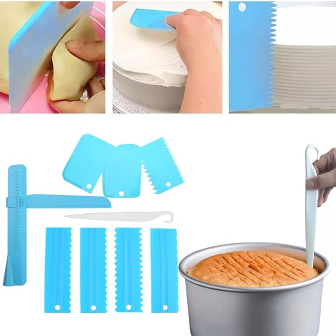11 Pcs Cake Scraper Set Cake Edge Scraper Cutters - Image 7