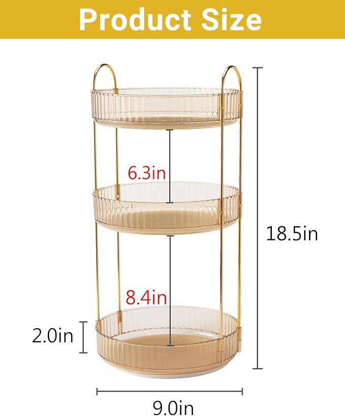 Asayuee 360 Rotating Makeup Organizer - Image 2