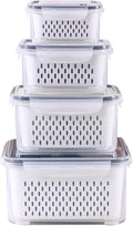 4 Pack Large Fridge Food Storage Container Set by Ronanemon