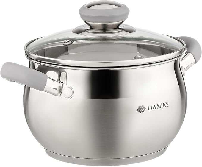 Daniks Modern 2 Quart Stainless Steel Stock Pot by Daniks