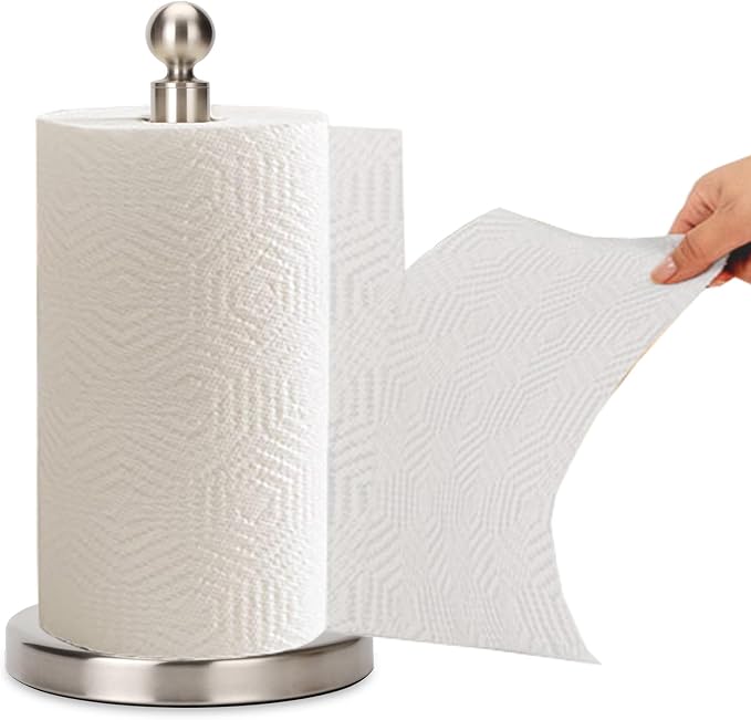 Kalitro Paper Towel Holder Countertop, Standing Paper Towel Roll Holder by Kalitro