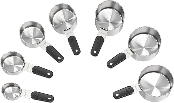Magnetic Handles 7 Piece Stainless Steel Measuring Cups, Kitchen Gadgets - Image 4