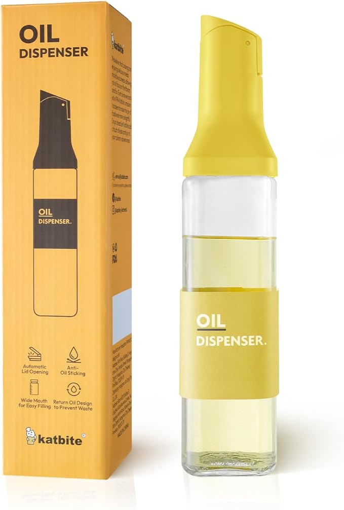 katbite 16oz Glass Olive Oil Dispenser Bottle by katbite