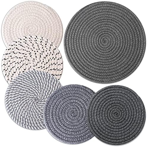 Billbotk Trivets for Hot Dishes, 6 Pieces Pot Holders for Kitchen