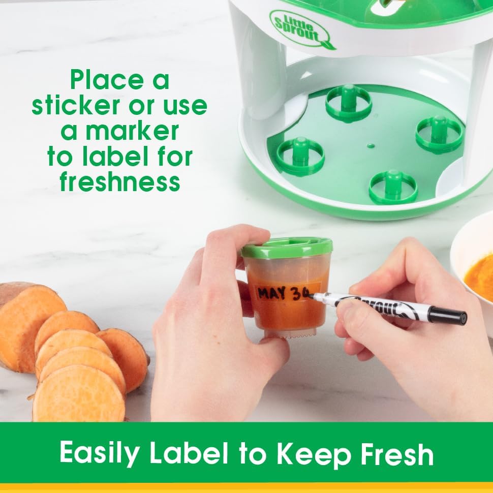 Baby Food Containers: Reusable Stackable Freezer Safe Storage Cups w