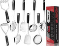18/0 Stainless Steel Cooking Utensils Set, Heavy Duty Kitchen Utensils by MUJINON