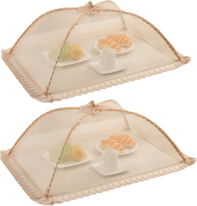 2PCS 40cmx50cm Large Premium Pop-Up Mesh Screen Food Cover Tent Umbrella by Wuyue+Hua