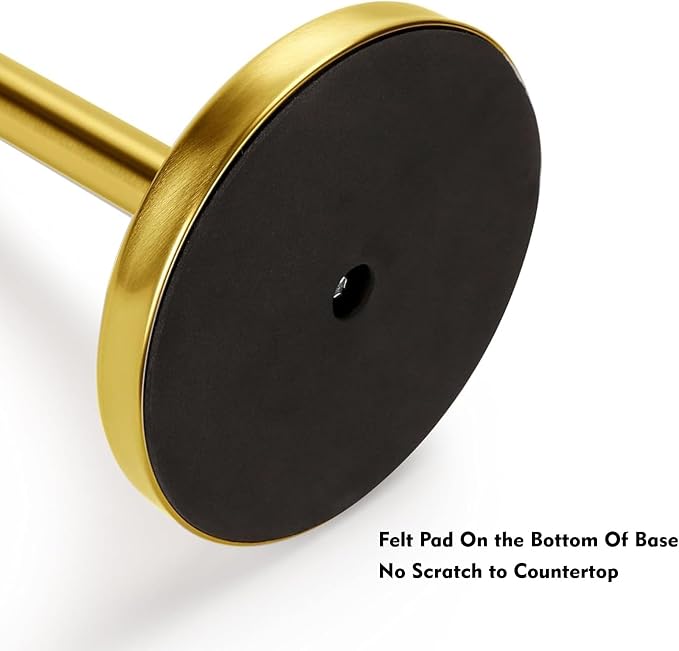 Gold Paper Towel Holder Countertop, Standing Paper Towel Roll Holder - Image 5