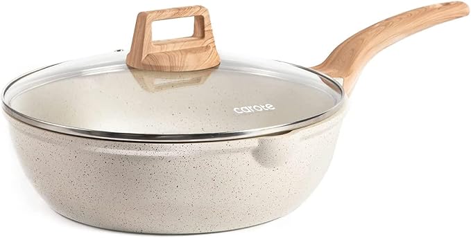 CAROTE 12Inch Nonstick Deep Frying Pan by CAROTE