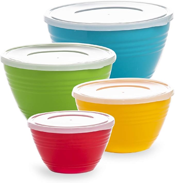 BINO | Mixing Bowl Set with Lids | Versatile Plastic Bowls by BINO