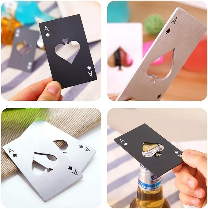 Ace Of Spades Bottle Opener Credit Card Size Pocker Cap Opener Portable - Image 4
