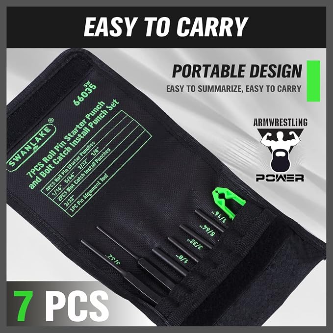 7-Piece Premium Roll Pin Starter Punch and Install Punch Set - Image 4
