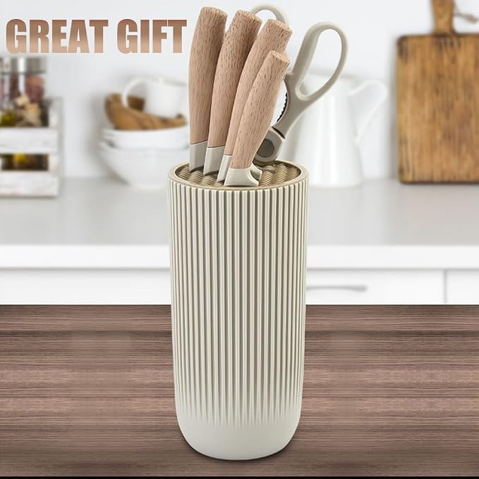 Knife Set, Wiztoynia 6-Piece Khaki Kitchen Knife Set - Image 7
