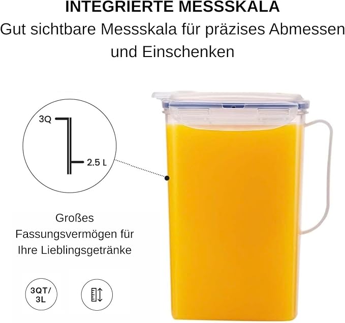 LocknLock Aqua Fridge Door Water Jug | Clear Pitcher | BPA Free Plastic Pitcher - Image 6