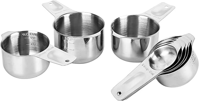 DOTINGHUX 8 Pcs Stainless Steel Measuring Cups Set, Kitchen Measuring Cup - Image 4