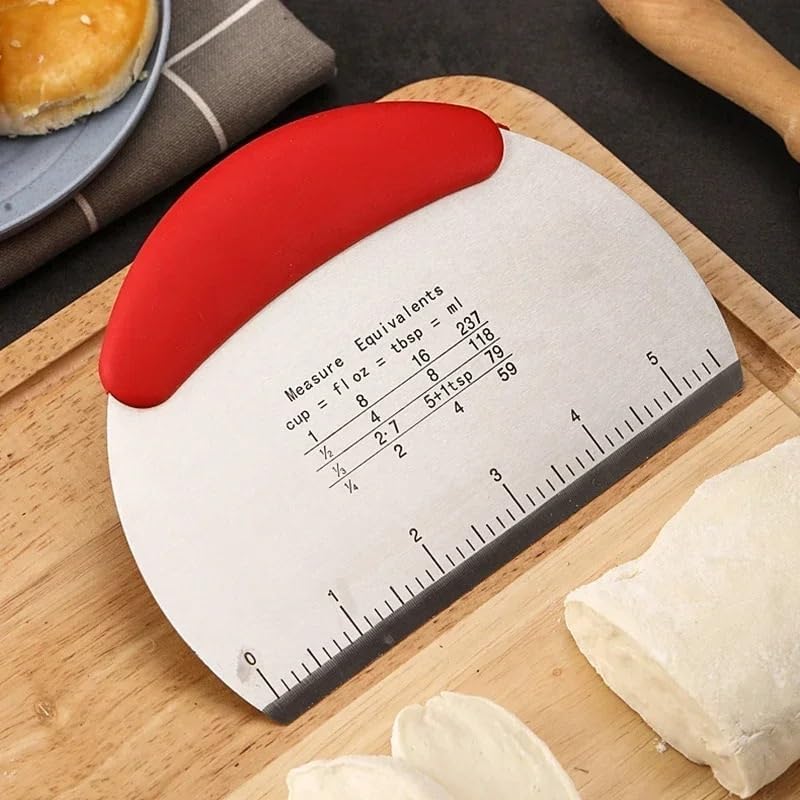 Stainless Steel Dough Scraper Cutter Multi-Function Pastry Bench Knife