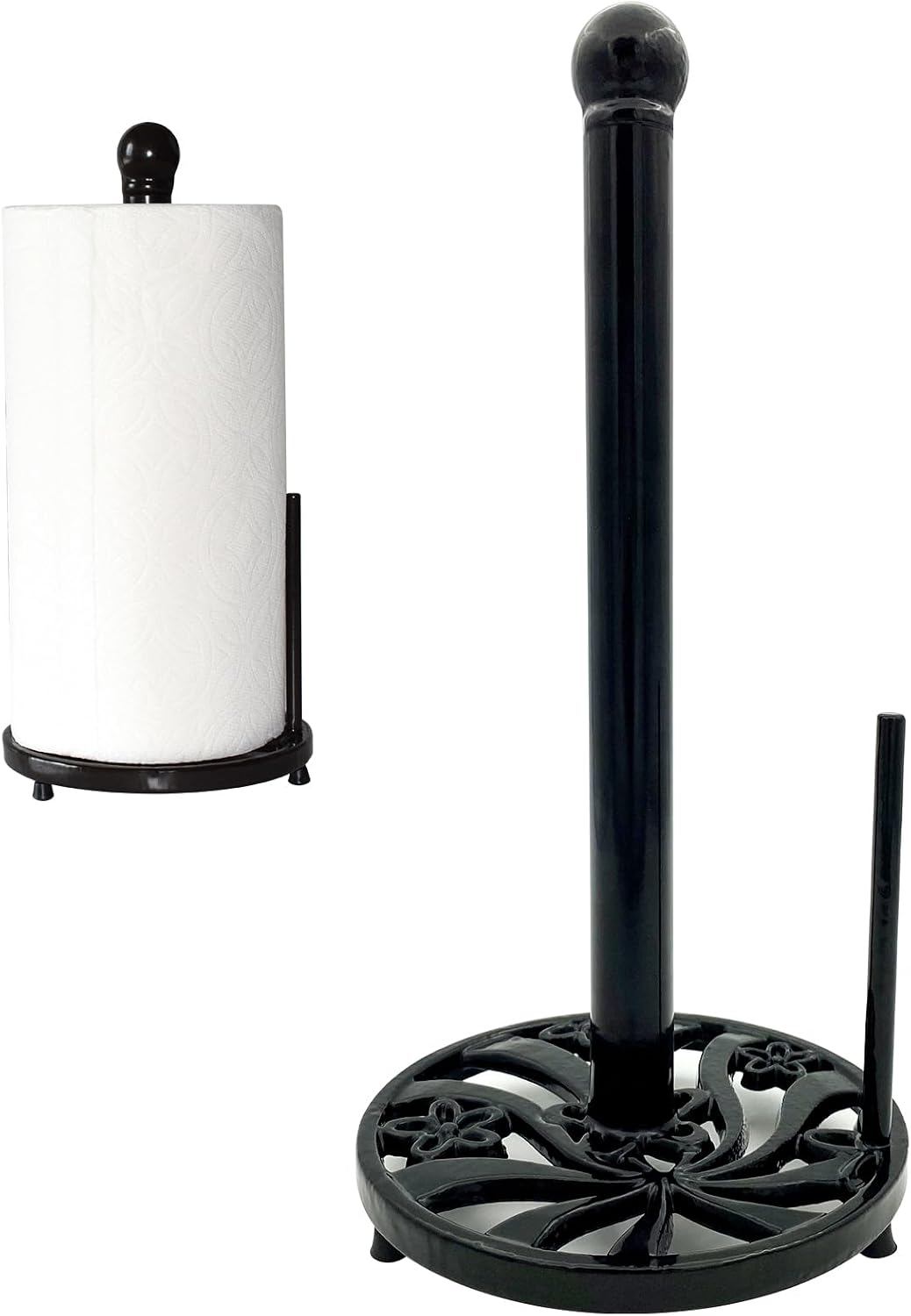 Vintage Paper Towel Holder Countertop - Cast Iron Standing Roll Paper