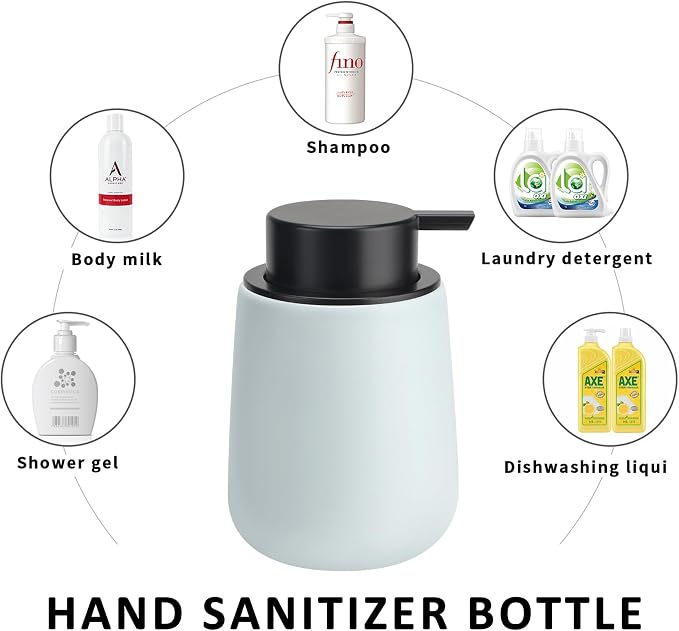 Soap Dispenser Ceramic with Easy-to-Press Pump Hand Lotion Liquid Dispenser - Image 4