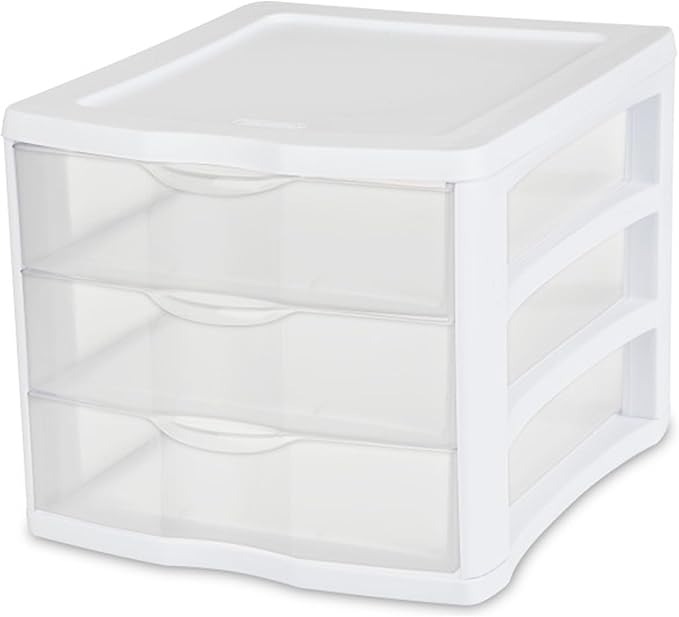 Sterilite 4-Pack 3 Drawer Unit, Stackable Plastic Organizer - Image 6