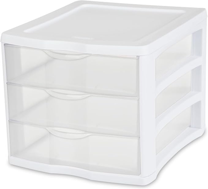 Sterilite ClearView Compact Stacking 3 Drawer Storage Organizer System - Image 6
