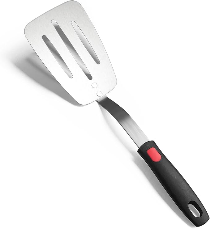 Stainless Steel Spatula, Flexible Metal Slotted Turner by XiaoZuHomeKitchen