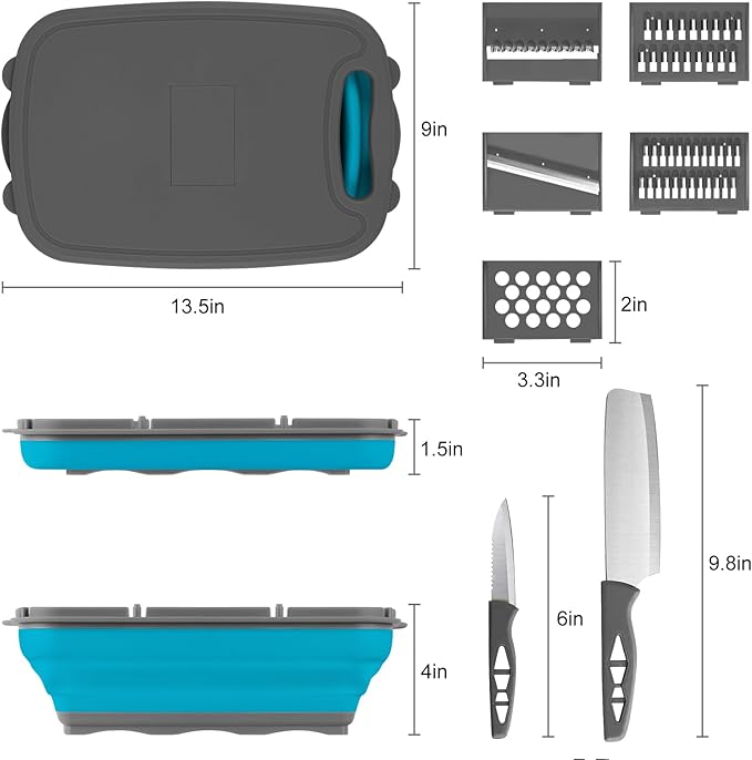 Gintan Collapsible Camping Cutting Board, 9-in-1 Chopping Board - Image 7