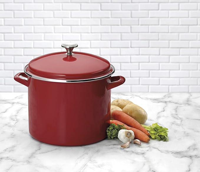 12QT STOCKPOT W/COVER RED - Image 4