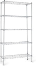 Amazon Basics 5-Shelf Adjustable Heavy Duty Steel Wire Rack, Space Saving by AmazonBasics