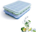 Ice Cube Trays Set of 2, Easy Release 15 Flexible Silicone Ice Cube Molds by Tvmania