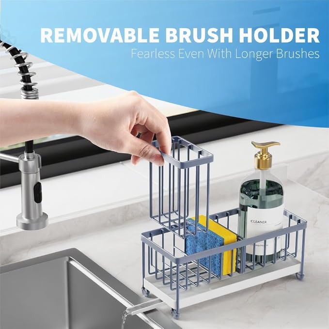 Cisily Sponge Holder for Kitchen Sink, Sink Caddy Organizer - Image 6