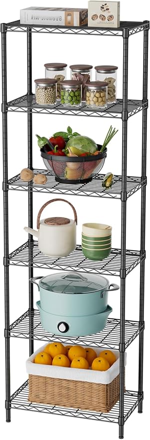 SINGAYE 6 Tier Adjustable Storage Shelf Wire Shelving Unit Metal Shelves - Image 9