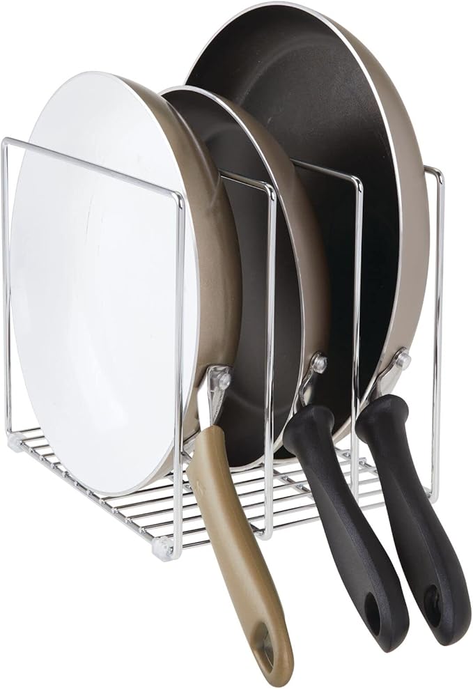 mDesign 3 Slot Tray and Pan Rack — Metal Wire Rack - Image 6