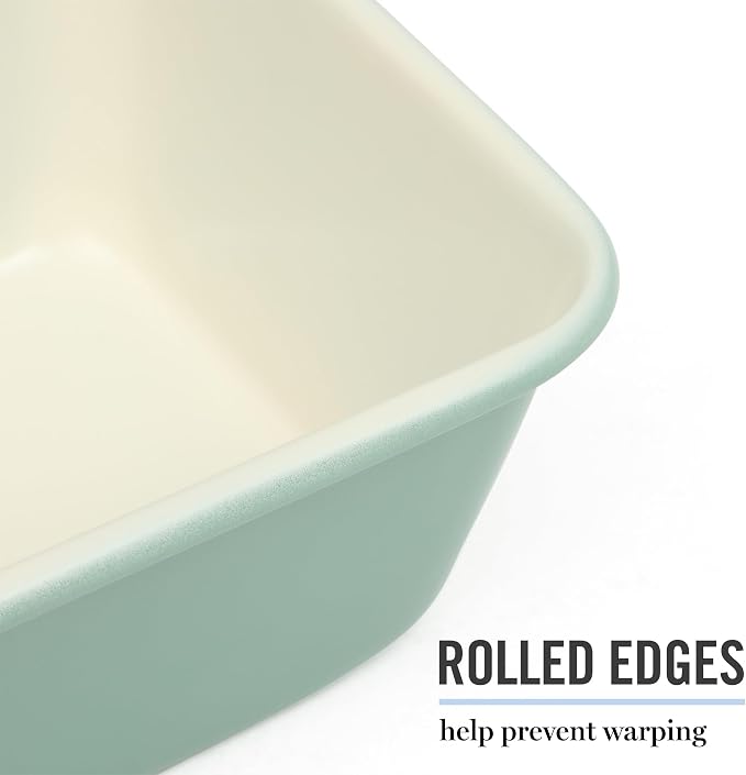 Martha Stewart Gallen 9-Inch Nonstick Carbon Steel Loaf Pan – Teal, Durable - Image 5