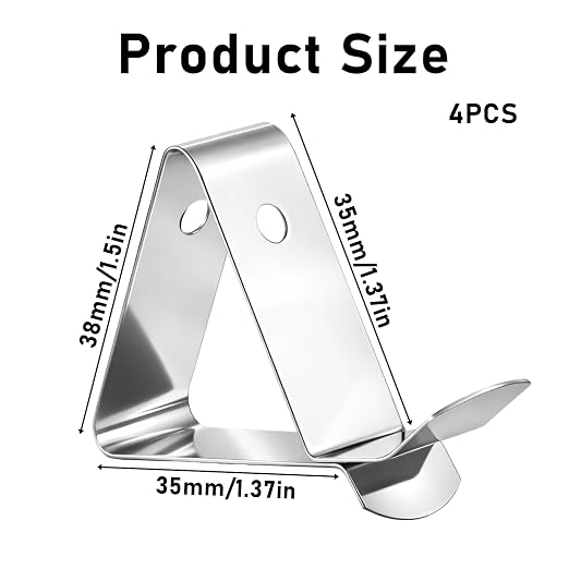 4Pcs Stainless Steel Thermometer Probe Clips, Ambient Thermometer Probe Holders - Image 2