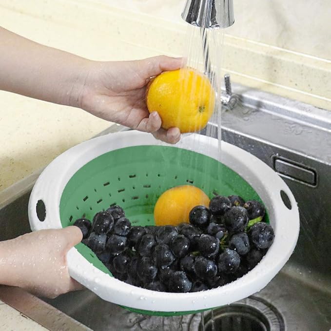 QiMH Collapsible Colander and Strainer, 5 Quart BPA Free & Dishwasher-safe - Image 6