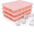 Ice Cube Trays Set of 3, Easy Release 15 Flexible Silicone Ice Cube Molds by LYQOQYL