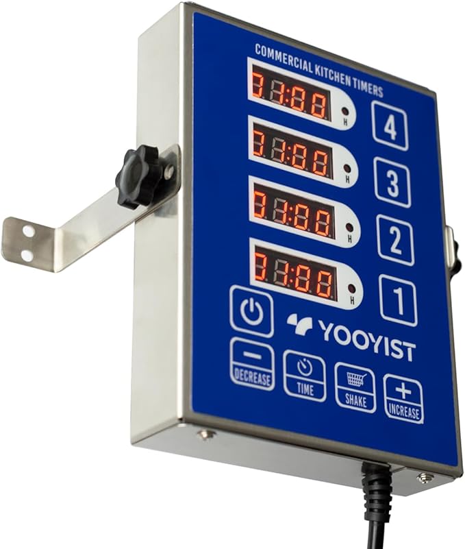 Precision Kitchen Timers for Cooking – 4 Channel Commercial Kitchen Timer by YOOYIST
