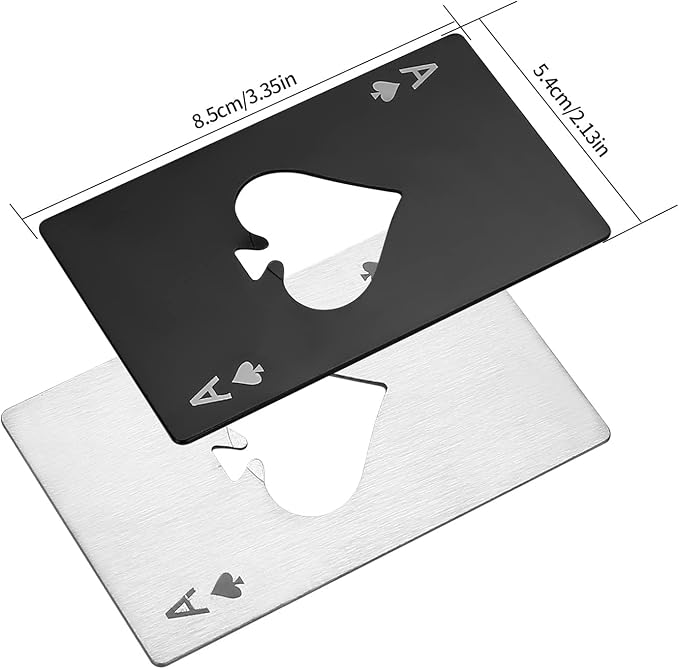 20Pcs Ace of Spades Bottle Openers, Poker Card Bottle Openers, Stainless Steel - Image 2