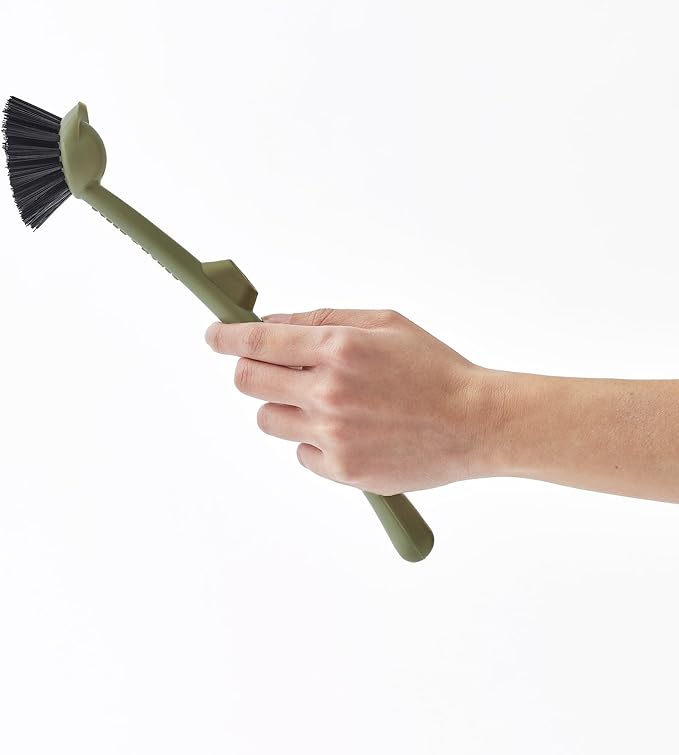 Earth & Mango Magnetic Dish Brush & Scraper, Snaps to Sink, Non-Scratch - Image 6