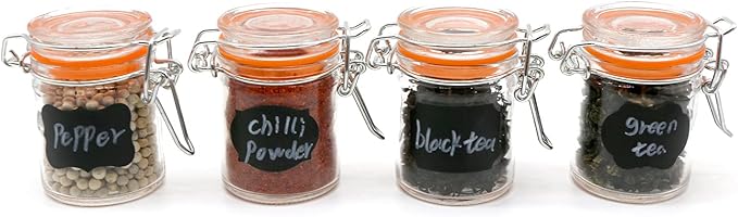 1.7 oz Mini Glass Spice Bottles, 24 Pack Small Glass Jars - Image 3