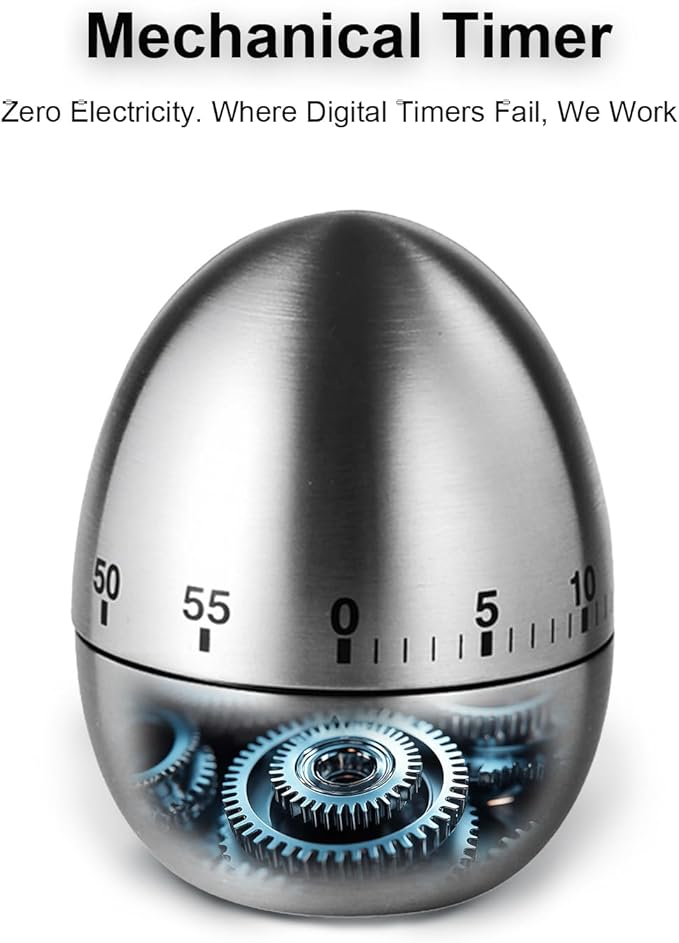 Kitchen Timer for Cooking, 60 Minutes Mechanical Timer - Image 2