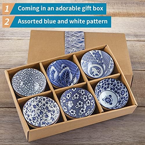 Ceramic Rice Bowls 10 oz, Japanese Style Bowl Gift Set, Assorted