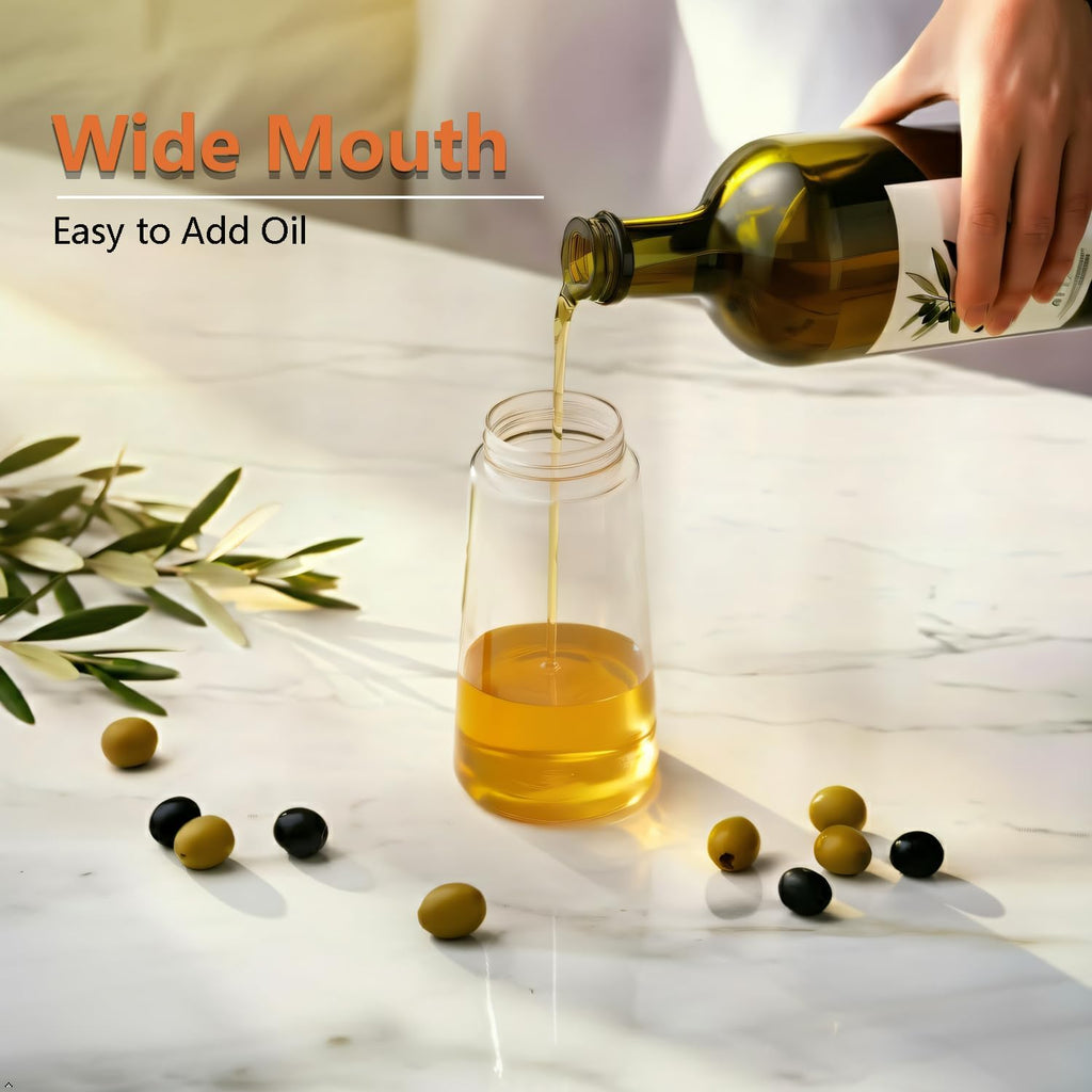 Aovdy 16oz/470ml Glass Olive Oil Sprayer for Cooking - 2 in 1 Olive