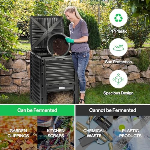 VIVOSUN 80Gallon (300L) Outdoor Compost Bin