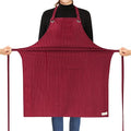 ROTANET Stripe Stretch Apron for Men Women Chef Big and Tall Large Striped by ROTANET