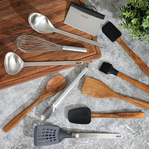 Babish 11 Piece Teak Wood Tool Set