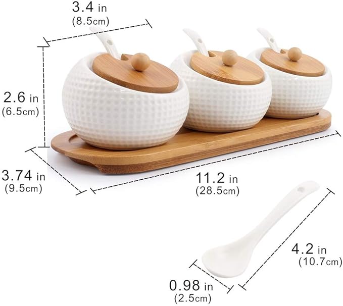Porcelain Condiment Jar Spice Container - Image 5