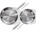 DELARLO Tri-Ply Stainless Steel Pan, 18/10 Frying Pan, Oven Safe Up to 600°F by DELARLOCOOKWARE