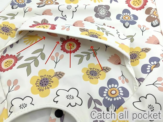 Waterproof Baby Bibs, Infant Toddler Extra Cover Feeding Bib - Image 3
